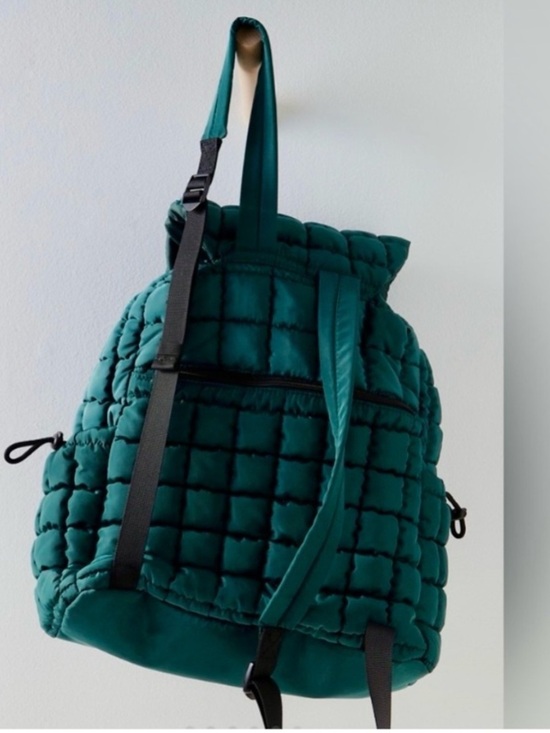 Free People Quilted Teal Green Hiker Backpack NWT main image 16